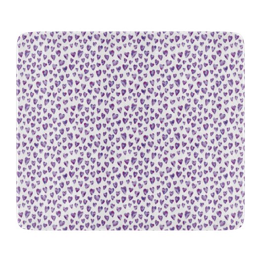 水彩ハート カッティングボード (正面)