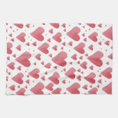 水彩ハート キッチンタオル (横)