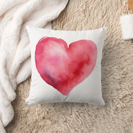 水彩ハート クッション (ブランケット)
