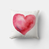 水彩ハート クッション (正面)