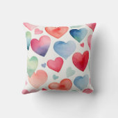 水彩ハート クッション (裏面)