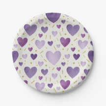 水彩ハート＆ゴールドスプリンクルズ ホワイトソール