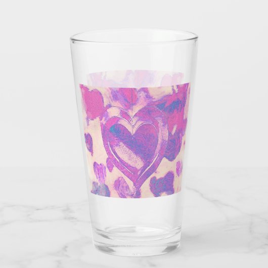 水彩ハート タンブラーグラス (裏面)