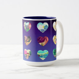 水彩ハート ツートーンマグカップ