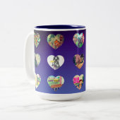 水彩ハート ツートーンマグカップ (正面左)