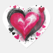 水彩ハート ハートシール (正面)