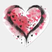水彩ハート ハートシール (正面)