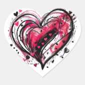 水彩ハート ハートシール (正面)