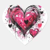 水彩ハート ハートシール (正面)