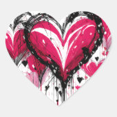 水彩ハート ハートシール (正面)