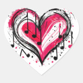 水彩ハート ハートシール (正面)