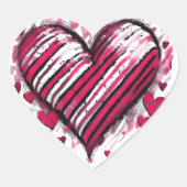 水彩ハート ハートシール (正面)