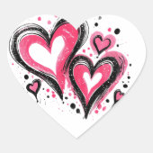 水彩ハート ハートシール (正面)