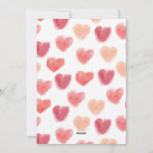 水彩ハート |バレンタインデーのカード シーズンカード (裏面)