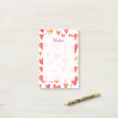 水彩ハート ポストイット (デスク上)