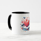 水彩ハート – マグカップ – Uniq ue Personali (正面左)