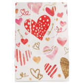 水彩ハート ミディアムペーパーバッグ (裏面)