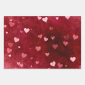 水彩ハート ラッピングペーパーシート (正面3)