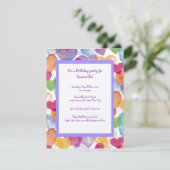 水彩ハート 招待状 (スタンド正面)