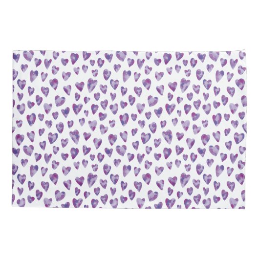 水彩ハート 枕カバー (裏面-左)