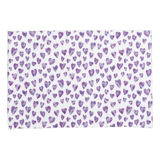 水彩ハート 枕カバー (正面右)