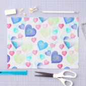水彩ハート 薄葉紙 (クラフト)