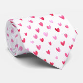 水彩ハート – 透明 ネクタイ (ロール)