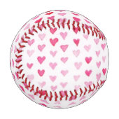 水彩ハート 野球ボール (正面左)