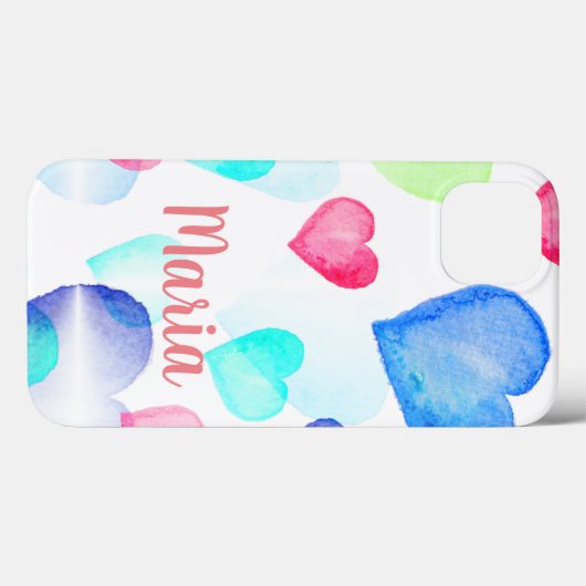 水彩ハート Case-Mate iPhoneケース (裏面 (横))