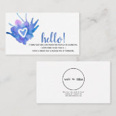 水彩ハート | It転送カードを支払う 名刺 (正面/裏面)