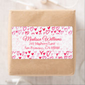 水彩ハート | Love WordsパターンIV ラベル (インサイチュ)