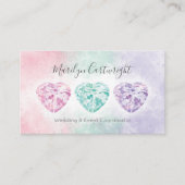 水彩ハートGems Pastel名刺 名刺 (正面)