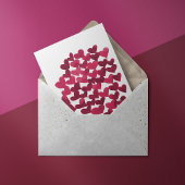 水彩ハートin vivaマゼンタバレンタインデー カード