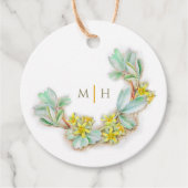 水彩ハーフリースモノグラム結婚のシバルディア フェイバータグ (正面)