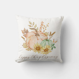 水彩ハーベストカスタマイズ可能な感謝祭 クッション
