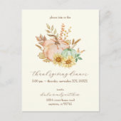 水彩ハーベストカスタマイズ可能な感謝祭 ポストカード (正面)
