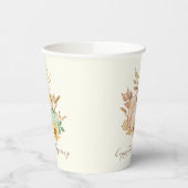 水彩ハーベストカスタマイズ可能な感謝祭 紙コップ (左)