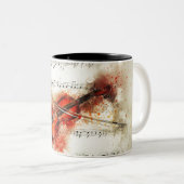 水彩バイオリン ツートーンマグカップ (正面右)