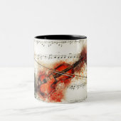 水彩バイオリン ツートーンマグカップ (中央)