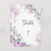 水彩バイオレットバラ 招待状 (正面/裏面)