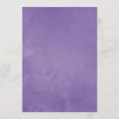 水彩バイオレットポピーフローラベビーシャワーアドバイス アドバイスカード (裏面)