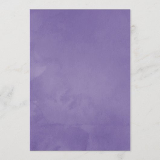 水彩バイオレットポピーフローラベビーシャワーアドバイス アドバイスカード (裏面)