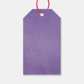 水彩バイオレットポピーフローラベビーシャワー感謝してい ギフトタグ (裏面)