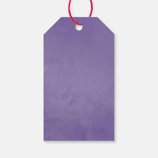 水彩バイオレットポピーフローラベビーシャワー感謝してい ギフトタグ (裏面)