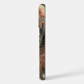 水彩バイソンバッファローアニマル自然野生動物 iPhoneケース (左側面)