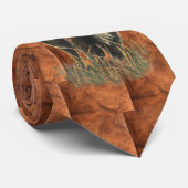 水彩バイソンバッファローアニマル自然 ネクタイ (ロール)