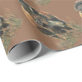 水彩バイソンバッファローアニマル自然 ラッピングペーパー (ロールコーナー)