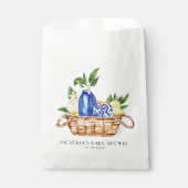 水彩バスケット地中海のベビーシャワー フェイバーバッグ (正面)