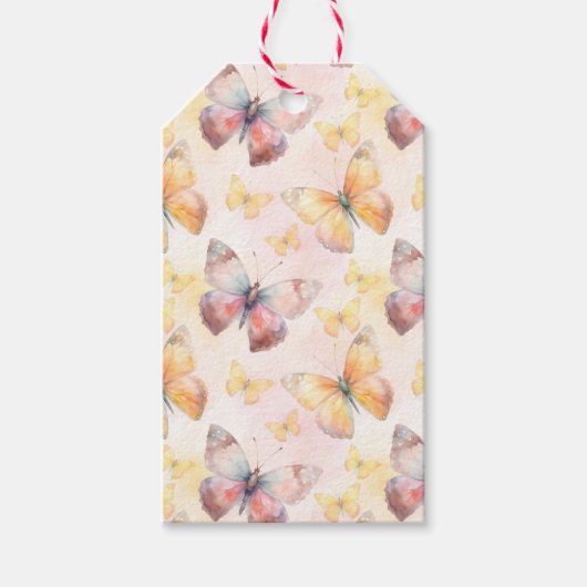 水彩バタフライウィムシー ギフトタグ (正面)