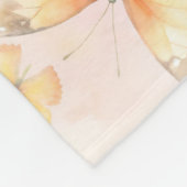 水彩バタフライウィムシー フリースブランケット (角)